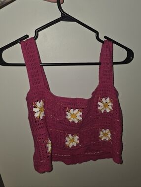 Crochet flower top